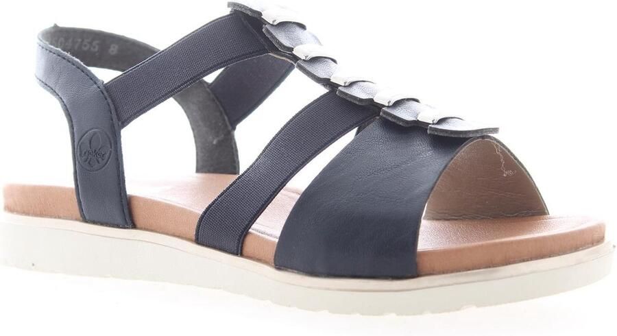 Rieker Sandalen zomerschoen sandaal blokhak met stretchbandjes