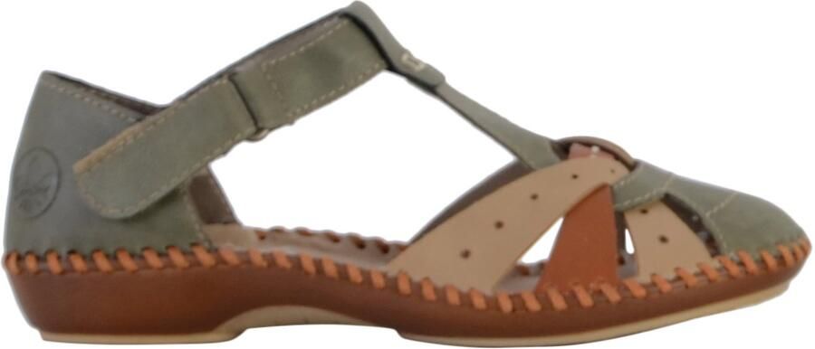 Rieker Klittenbandschoenen met contrastnaden