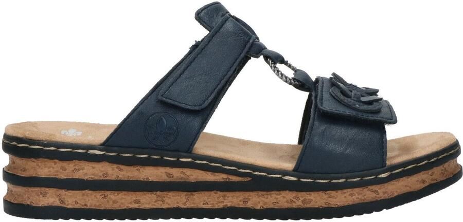 Rieker Blauwe Synthetische Sandalen met Klittenbandsluiting Blauw Dames - Foto 2