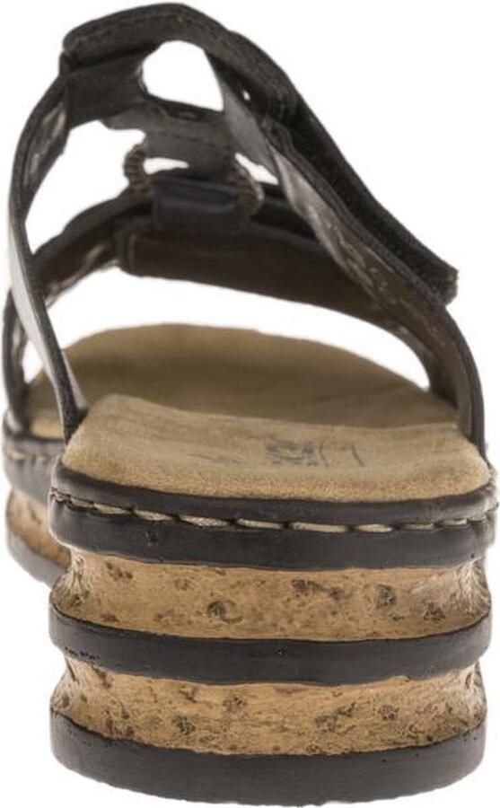 Rieker Slippers sleehak zomerschoen pantoffels met bandjes in gevlochten look - Foto 4