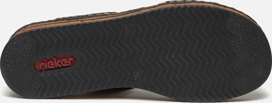 Rieker Slippers sleehak zomerschoen pantoffels met bandjes in gevlochten look - Foto 6