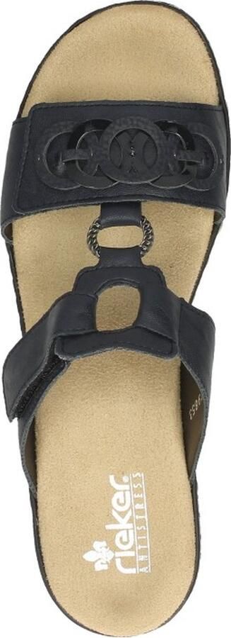 Rieker Slippers sleehak zomerschoen pantoffels met bandjes in gevlochten look - Foto 10