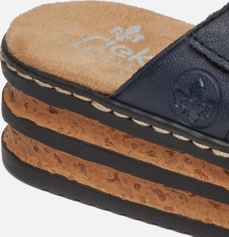 Rieker Slippers sleehak zomerschoen pantoffels met bandjes in gevlochten look - Foto 13