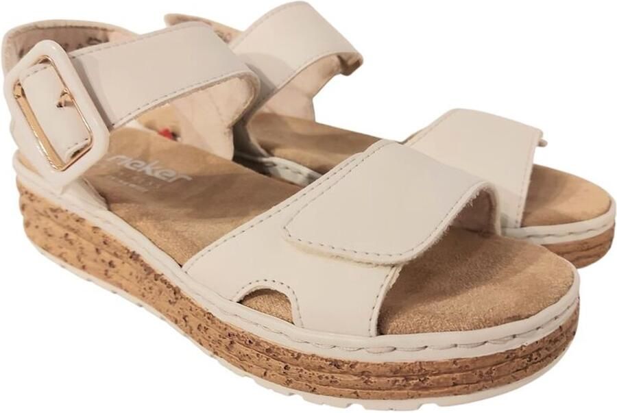 Rieker Plateausandalen Sandalette zomerschoen sleehaksandaal met praktische klittenbandsluitingen - Foto 2