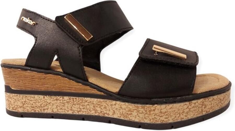 Rieker Dames Sandaal 63781-00 Zwart