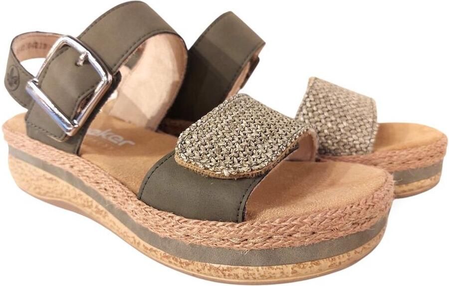 Rieker Sandalen groen Synthetisch