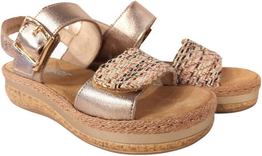 Rieker Sandaal V0951-90 Zilver Platinum