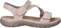 Rieker Sandalen zomerschoen sandaal sleehak met elastieken - Beige