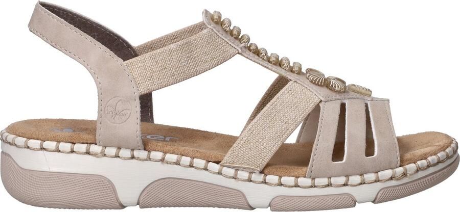 Rieker 66201-62 dames sandalen sportief beige