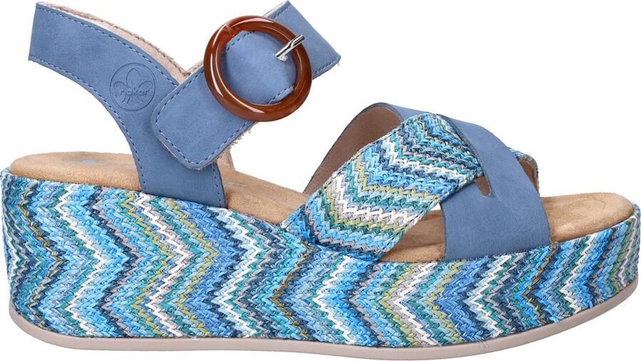 Rieker Sandalen Hak Sandalen Hak Blauw