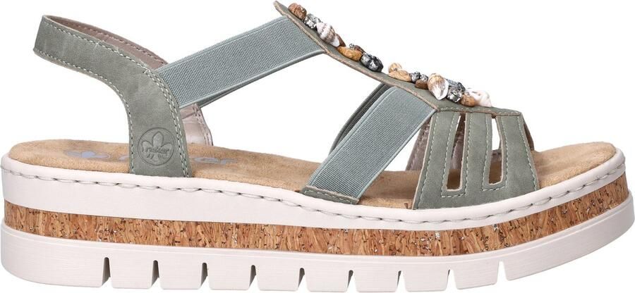 Rieker Sandalen F-Leest groen Synthetisch