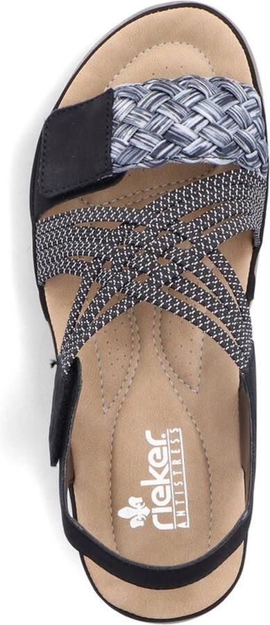 Rieker Sandalen zomerschoen sandaal sleehak met gevlochten bandage - Foto 12