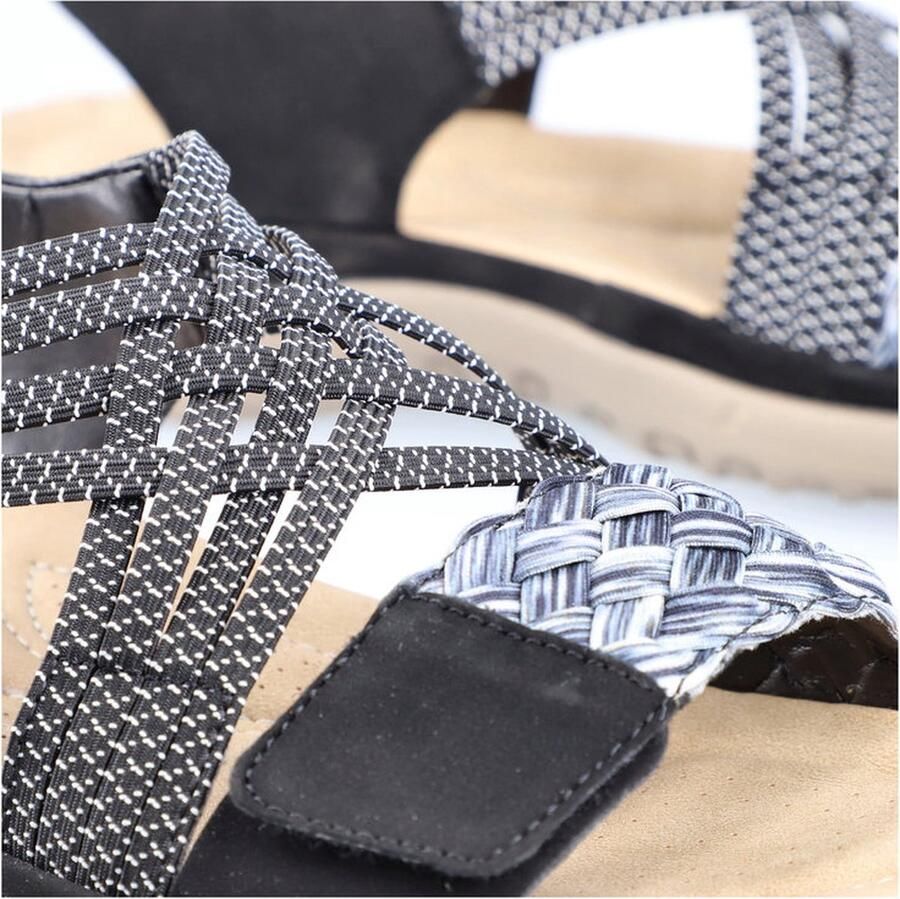 Rieker Sandalen zomerschoen sandaal sleehak met gevlochten bandage - Foto 2