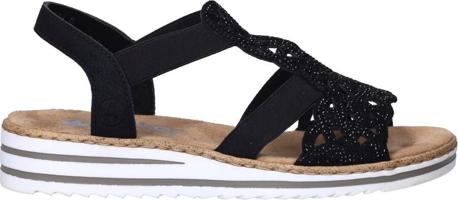 Rieker Sandalen Dames Zwart