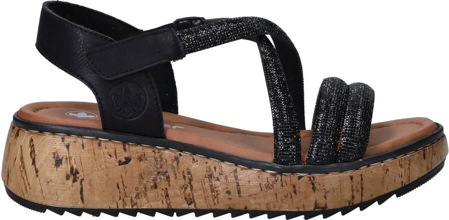 Rieker Sandalen Dames Zwart