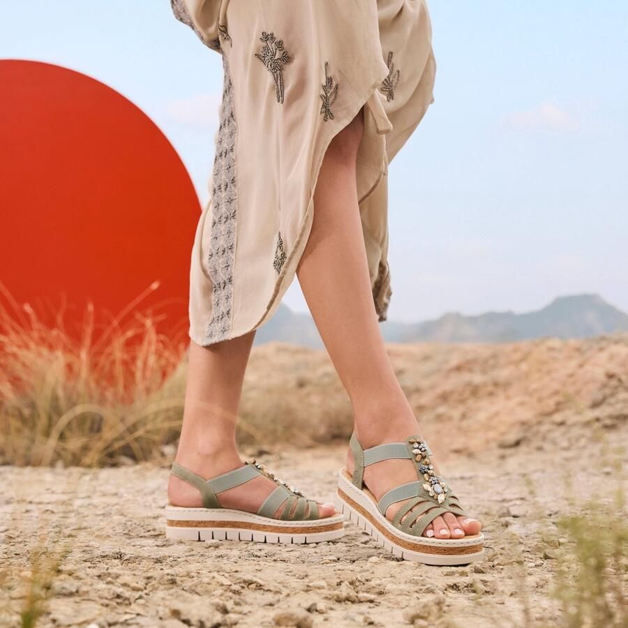 Rieker Sandalen F-Leest groen Synthetisch - Foto 4