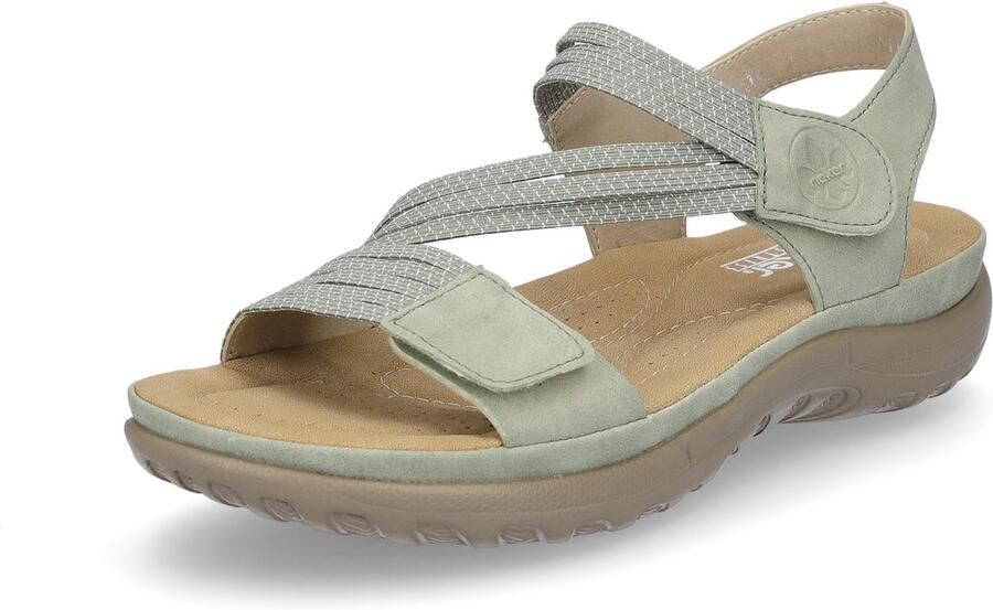 Rieker Sandalen zomerschoen sandaal sleehak met elastieken - Foto 3