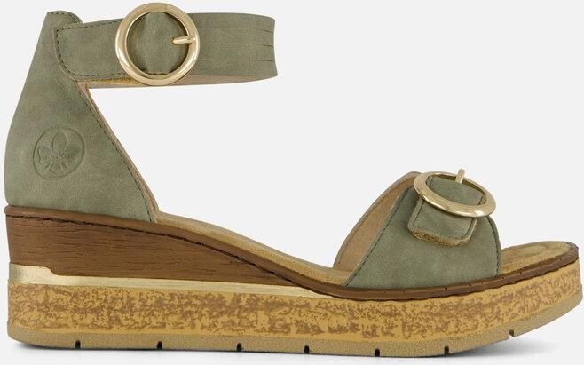 Rieker Sandalen groen Synthetisch Dames
