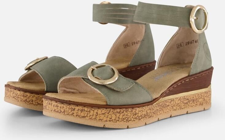 Rieker Sandalen groen Synthetisch Dames