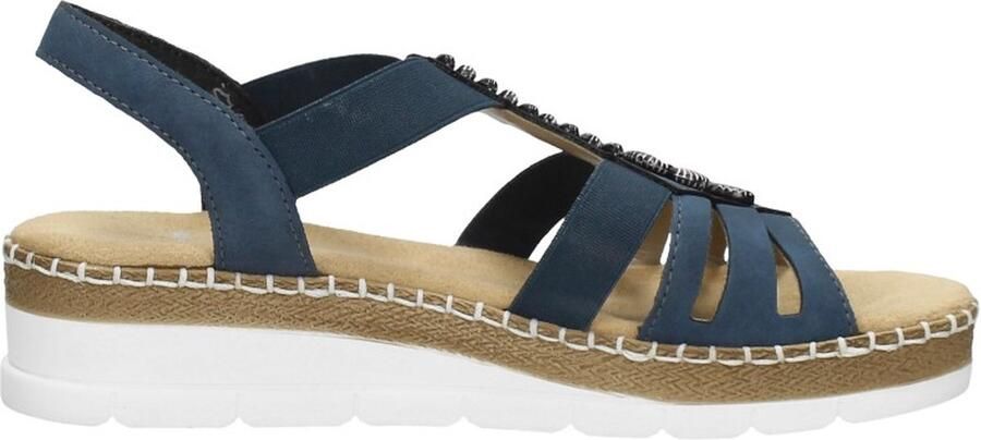 Rieker Sandalen Hak Sandalen Hak blauw