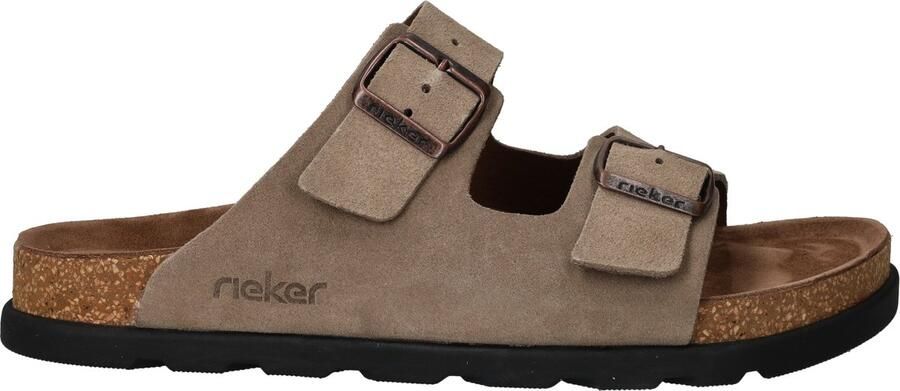 Rieker Slippers Zomerschoen strandschoen pantoffel met comfortabel voetbed