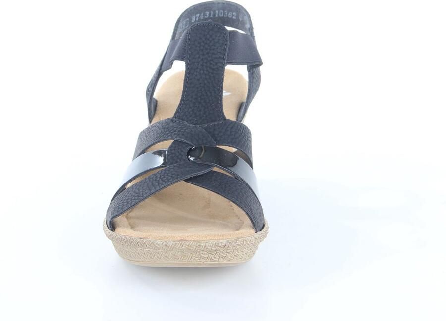 Rieker Sandalen met hak zwart Nubuck Dames - Foto 7