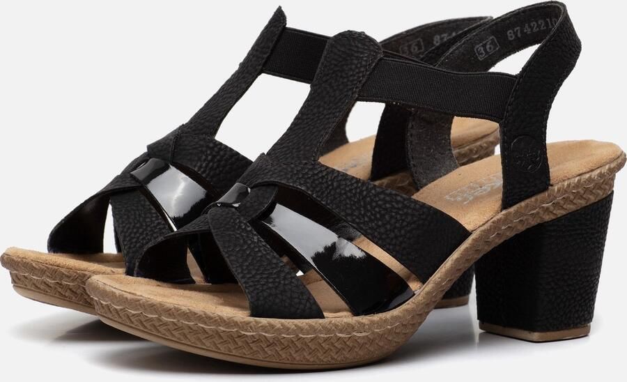 Rieker Sandalen met hak zwart Nubuck Dames - Foto 9