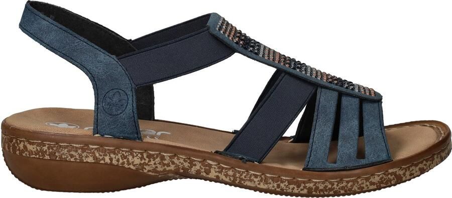 Rieker Sandalen Plat Sandalen Plat blauw