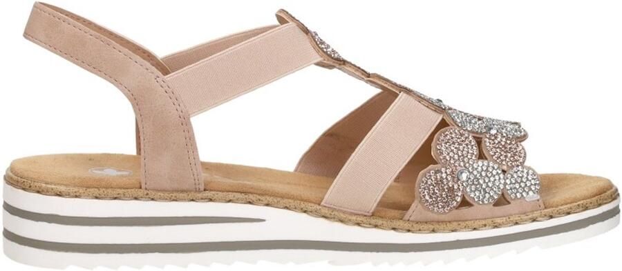 Rieker Sandalen Plat Sandalen Plat Roze