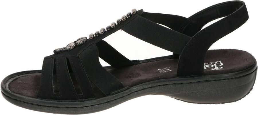 Rieker Sandalen zomerschoen sandaal sleehak met mooie versiering - Foto 14
