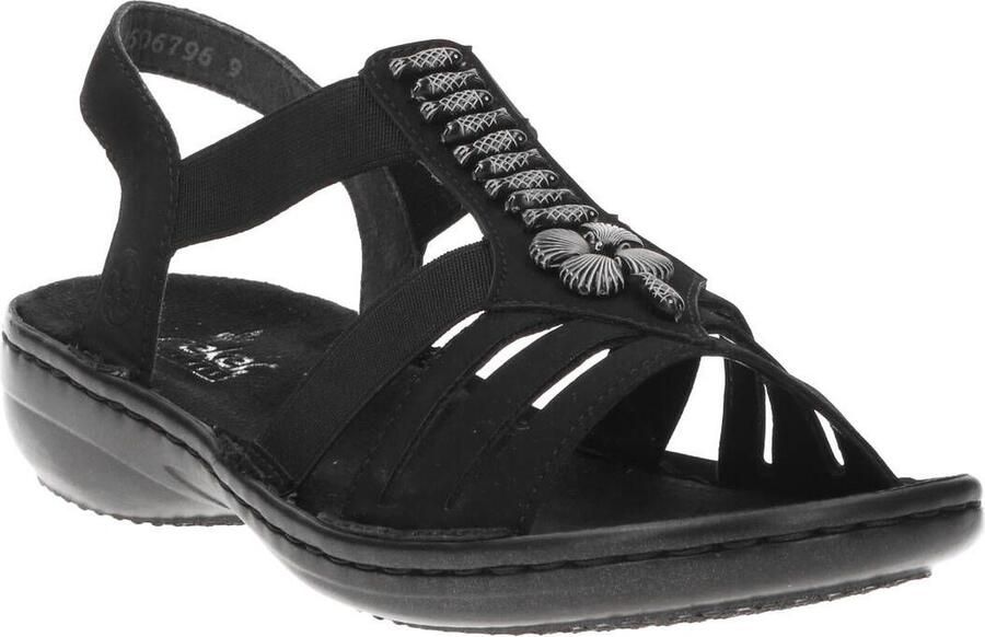 Rieker Sandalen zomerschoen sandaal sleehak met mooie versiering - Foto 9