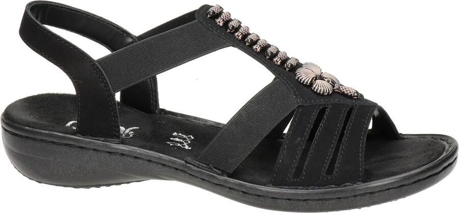 Rieker Sandalen zomerschoen sandaal sleehak met mooie versiering - Foto 13