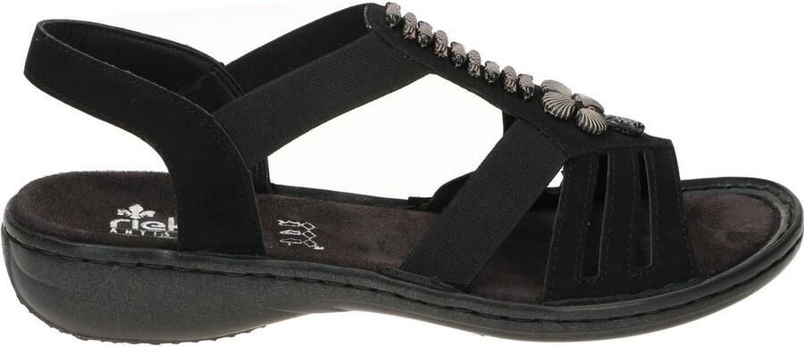 Rieker Sandalen zomerschoen sandaal sleehak met mooie versiering - Foto 15