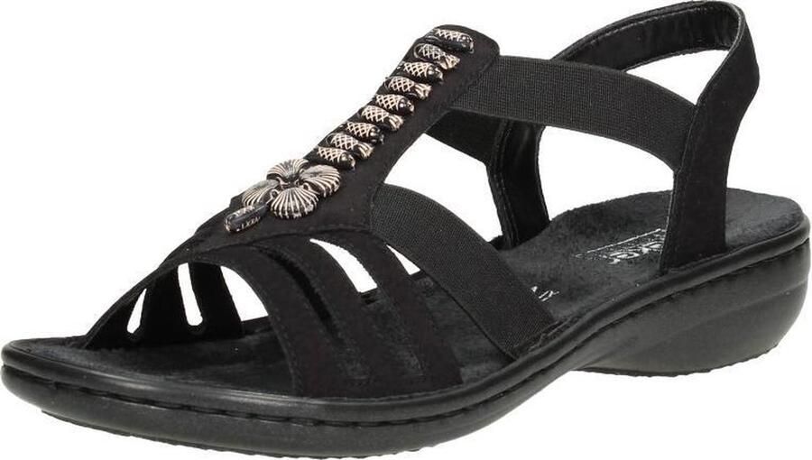 Rieker Sandalen zomerschoen sandaal sleehak met mooie versiering - Foto 11