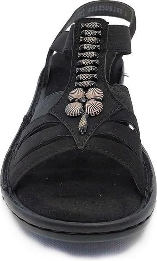 Rieker Sandalen zomerschoen sandaal sleehak met mooie versiering - Foto 10