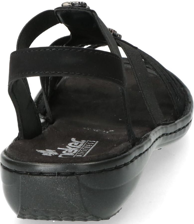 Rieker Sandalen zomerschoen sandaal sleehak met mooie versiering - Foto 3