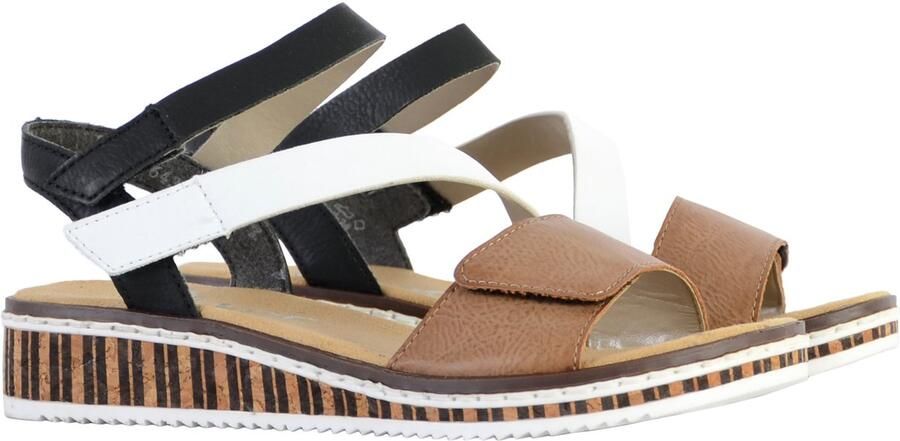 Rieker Sandalen zomerschoen sandaal sleehak in moderne look