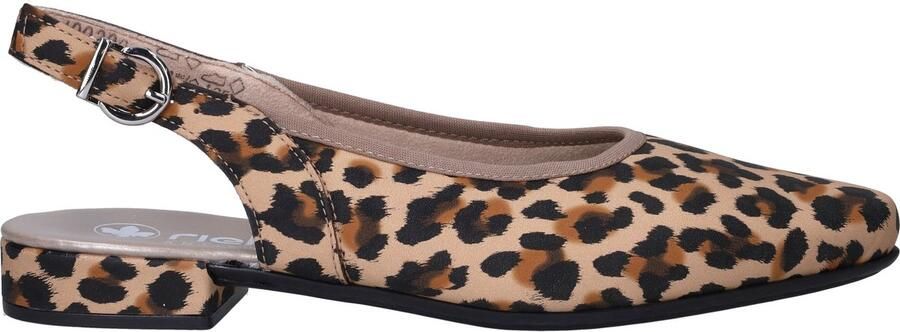 Rieker dames slingback pumps bruin leopard - Foto 2