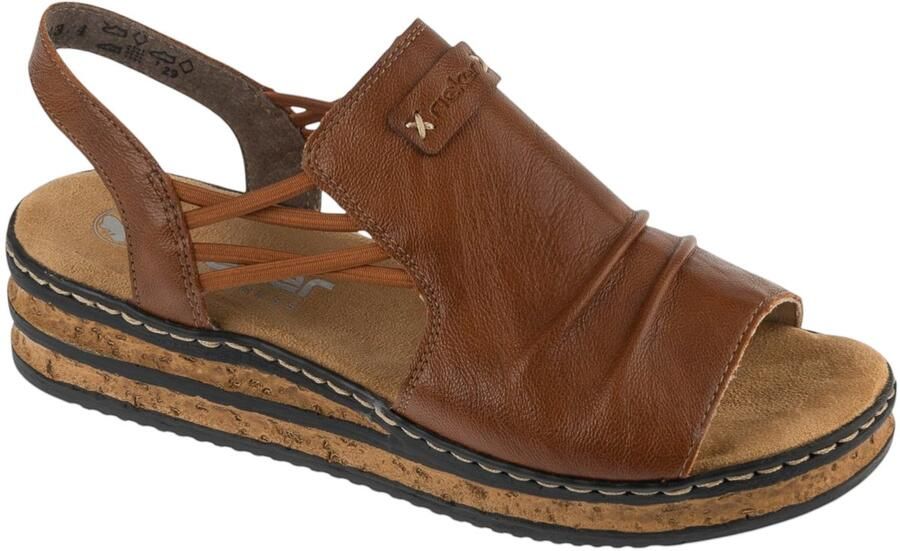 Rieker Sandals 62962 Vrouwen Bruin Sandalen