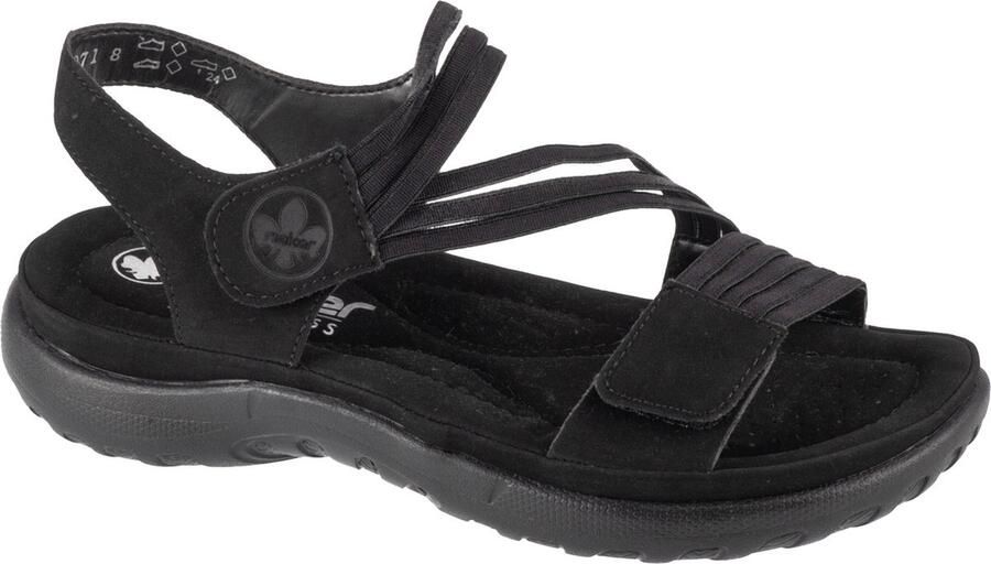 Rieker Sandals 64870 Vrouwen Zwart Sandalen