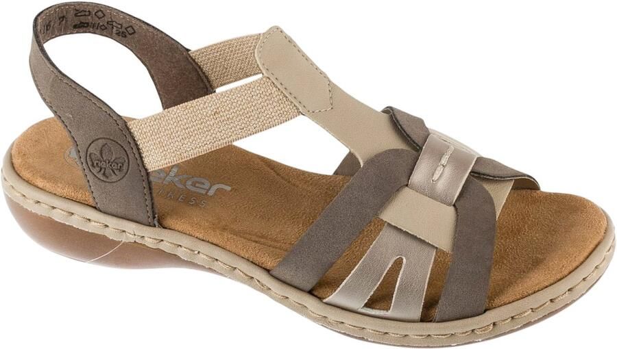 Rieker Sandals 65918 Vrouwen Beige Sandalen