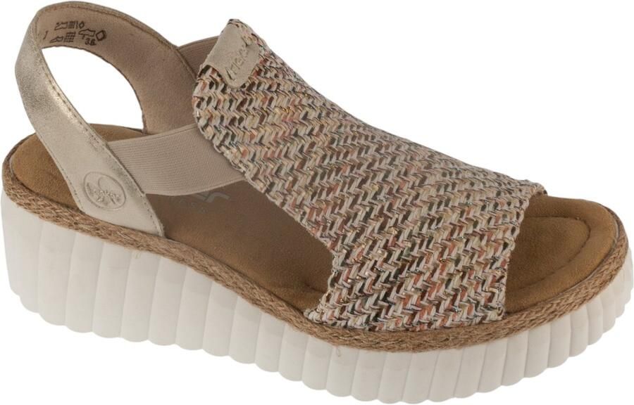 Rieker Sandals 69172 Vrouwen Beige Sandalen