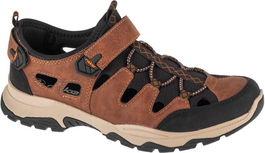 Rieker Slip-on sneakers instapschoen trekking schoen outdoorschoen met luchtige perforaties