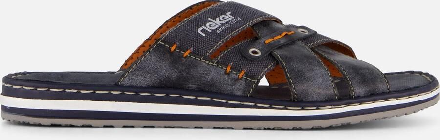 Rieker Slippers zomerschoen slippers badschoen met contrastkleurige raamstiksels - Foto 16