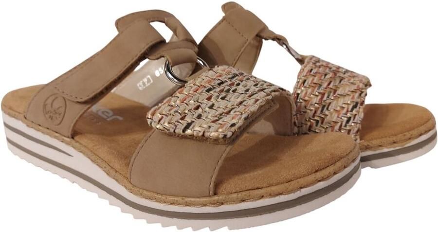 Rieker -Dames beige donker slippers & muiltjes - Foto 2