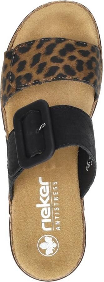 Rieker Slippers sleehak zomerschoen pantoffels met juwelenring - Foto 7