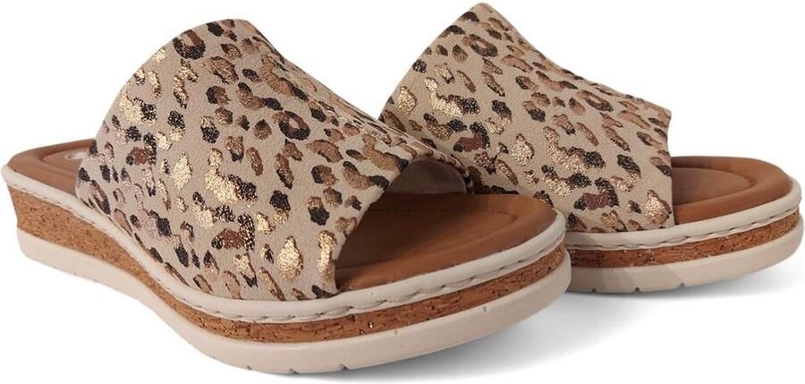 Rieker Slipper V4188-60 Beige Combi