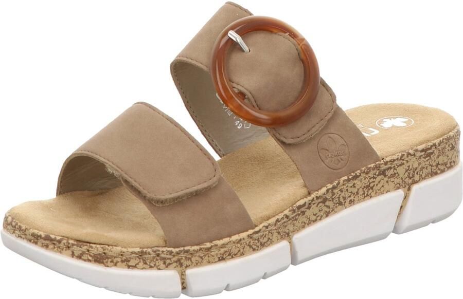 Rieker Taupe Sliders voor Vrouwen Stijlvol en Makkelijk aan te Trekken Beige Dames - Foto 2