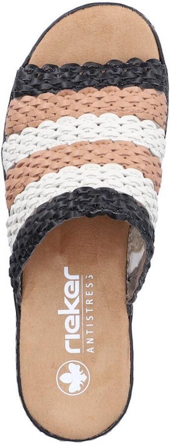 Rieker Slipper Zwart Cognac