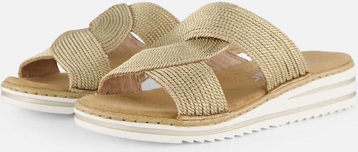 Rieker -Dames goud slippers & muiltjes - Foto 2